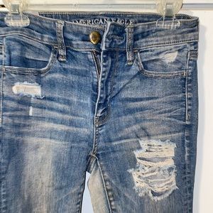 Skinny ripped jeans!